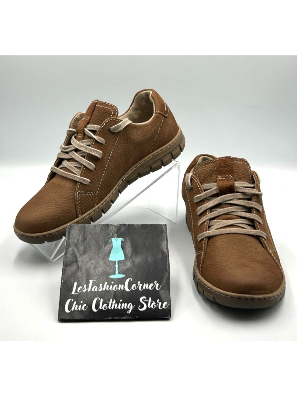Josef Seibel Women's Tan Leather Steffi Lace Up Shoes Sneakers Size 8.5 3289